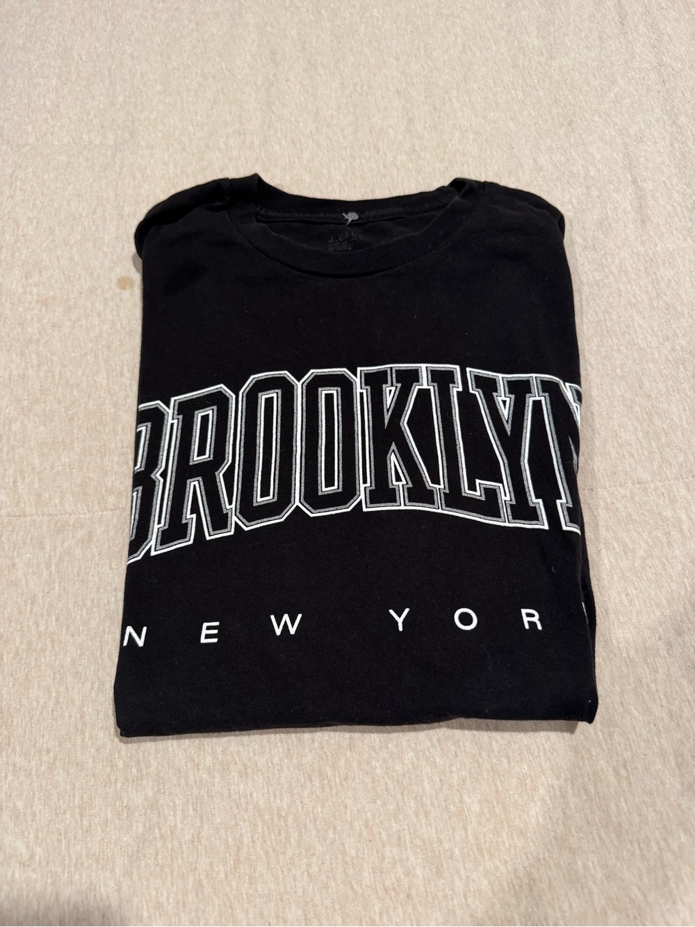 Brooklyn New York Black Graphic Crewneck Shirt